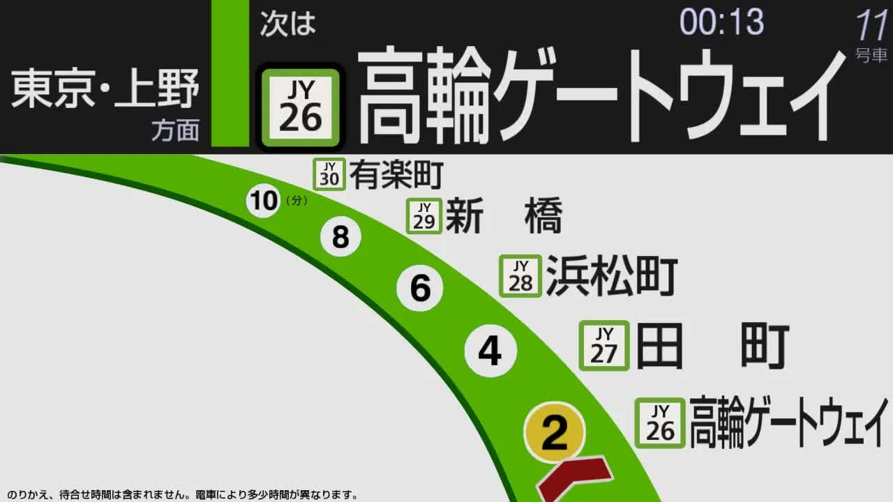 山手线内环车内广播：听懂下一站、出口方向和换乘提示
